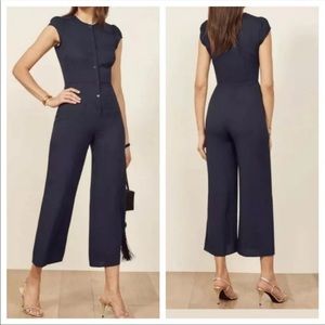 Reformation Marina Jumpsuit in navy
